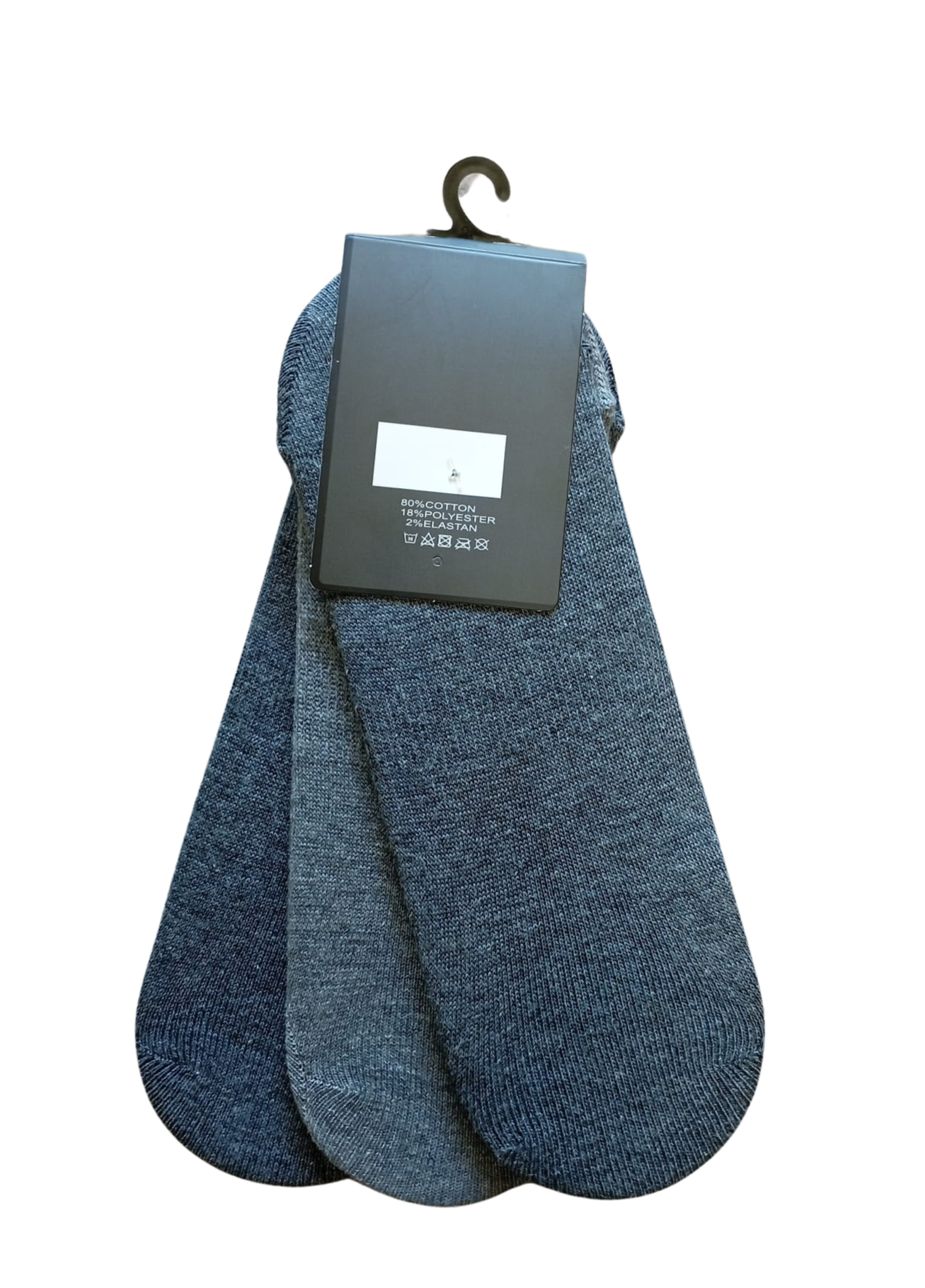 Dark gray-gray-dark gray invisible socks