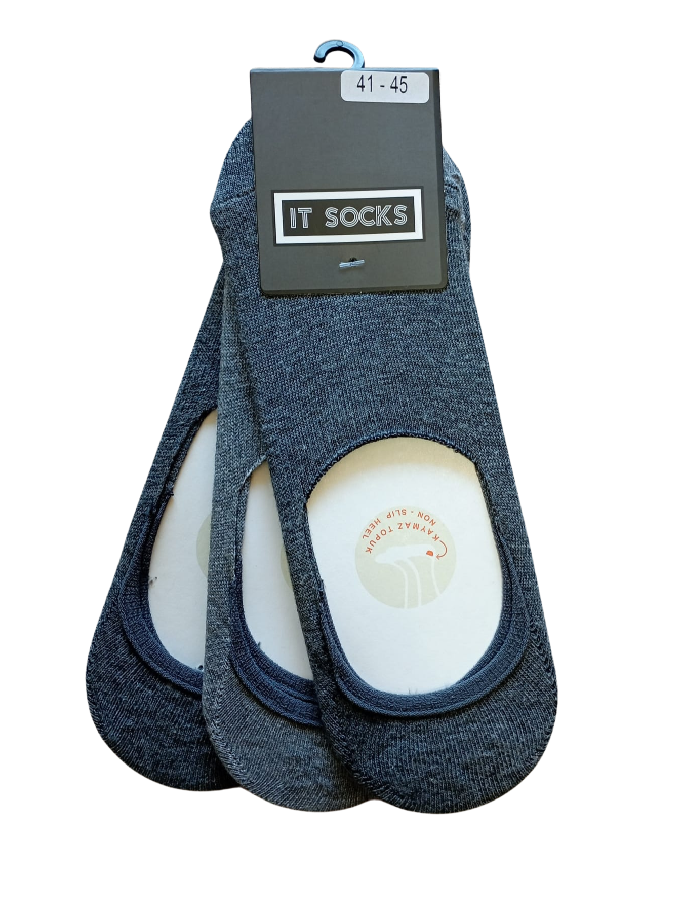 Dark gray-gray-dark gray invisible socks