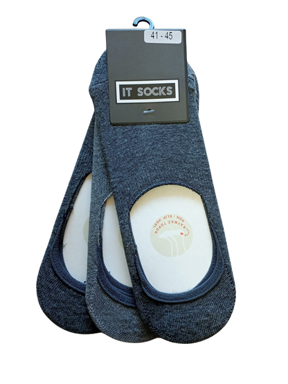 Dark gray-gray-dark gray invisible socks