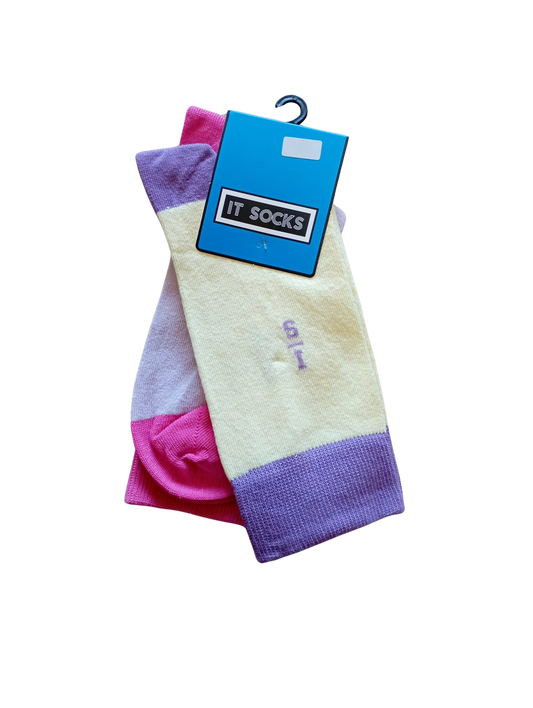 FUNKY Series Purple Pink Socks Female