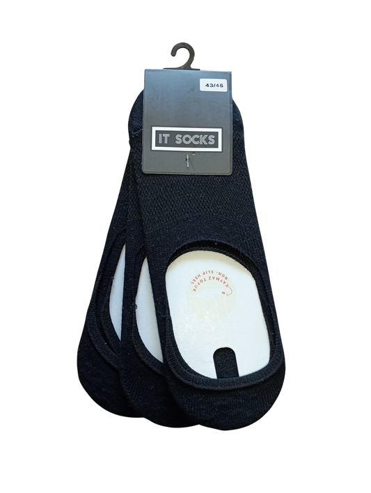 Black invisible socks