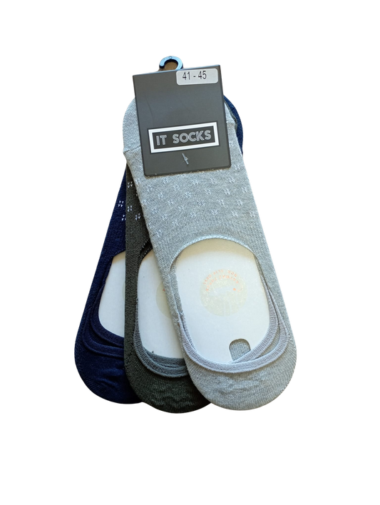Gray-green-navy blue invisible socs