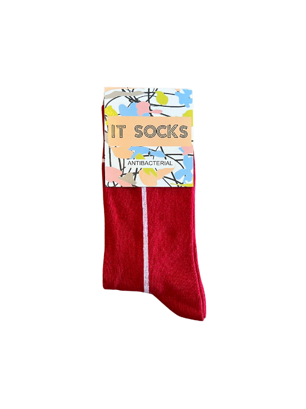 Red Socks with White Stripes