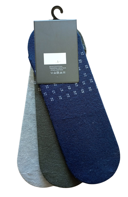 Gray-green-navy blue invisible socs
