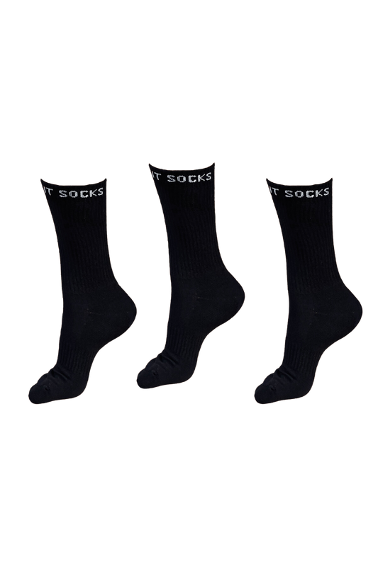 IT SOCKS Sporty Series Black Socks Female - 3 Pair