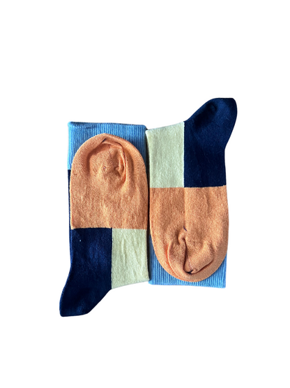 Three colors patterned socks