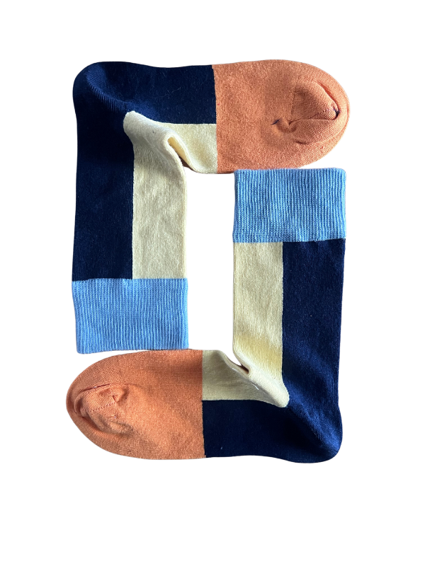 Three colors patterned socks