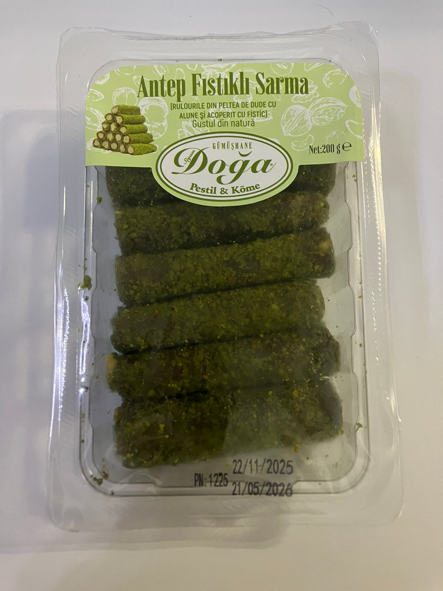 Pistachio-Covered Pestil Roll