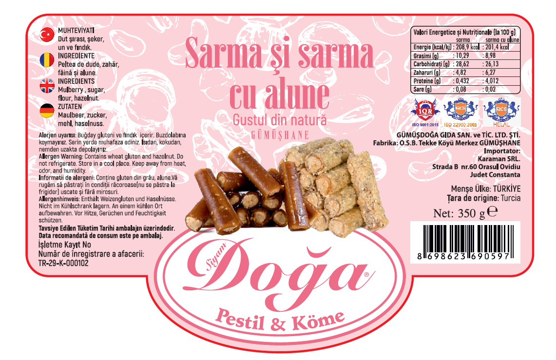 Hazelnut Pestil Roll